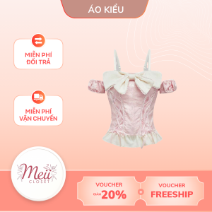 Áo kiểu corset nơ ngực Meii Closet