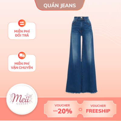QUẦN JEANS NỮ ỐNG RỘNG LAI TUA RUA – PHONG CÁCH CÁ TÍNH