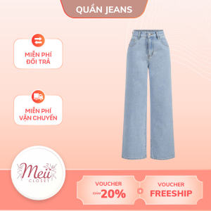 Quần Jeans Nữ Ống Rộng Lưng Cao Basic – Form Suông Thời Trang