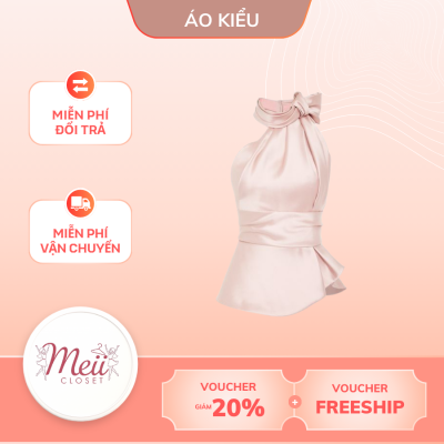 Áo Kiểu Cổ Yếm Thắt Nơ Thanh Lịch Meii Closet